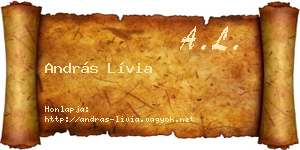 András Lívia névjegykártya